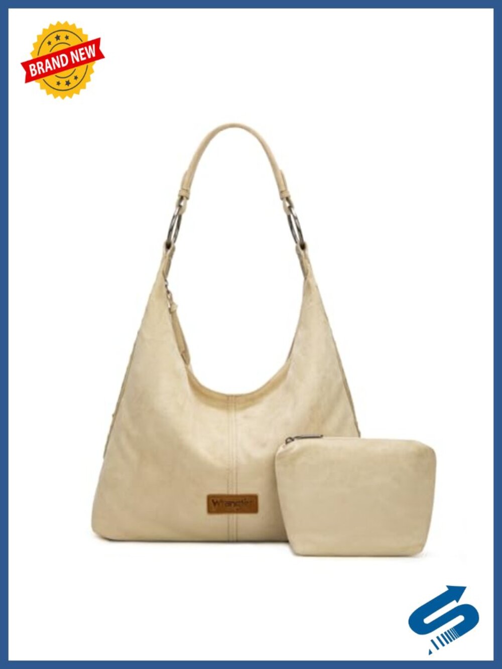 Suede Hobo Shoulder Bag Slouchy Western Style Purse